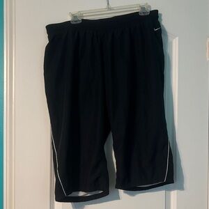 Nike Women's Black Capris with White Accents